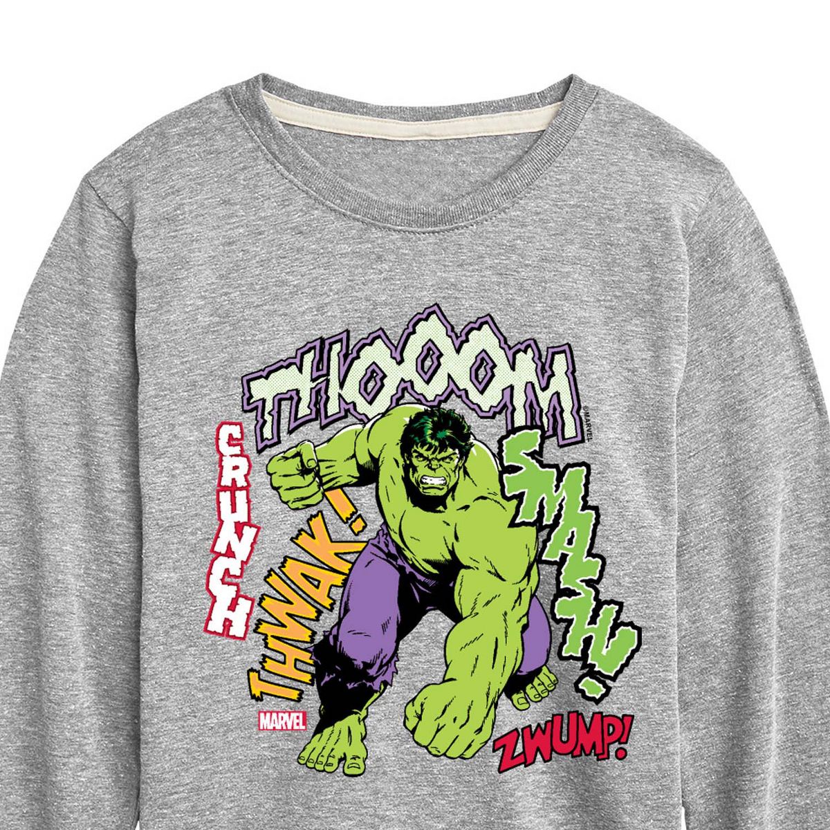 Boys' - Marvel - Hulk Smash Crunch Long Sleeve Graphic T-Shirt - thumbnail 2