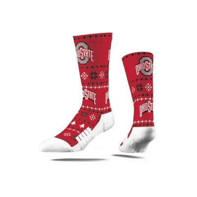 NCAA Ohio State Buckeyes Holiday Sweater Crew Socks