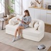 ORRD Foldable Sofa Bed 70 Inch, 4 Pillows Boneless Couch for Small Space, Sleeper for Living Room, Apartment, Guest Room，White - 4 of 4