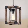 7" x 7" x 41" Wood Kobe Imitation Grain Pendant Brown - Warehouse Of Tiffany: ETL Listed, Adjustable Height - image 3 of 3