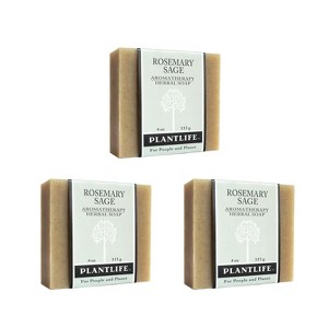 Plantlife Rosemary Sage Bar Soap – Moisturizing, Soothing, Handcrafted, Plant-Based – Made in California, 4oz - 1 of 3