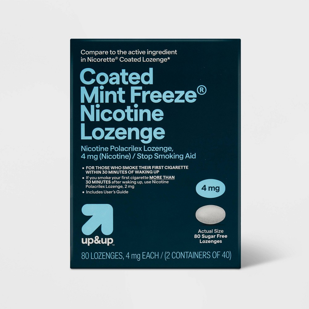4mg Mini Coated Lozenge Mint - 80ct - up&up™