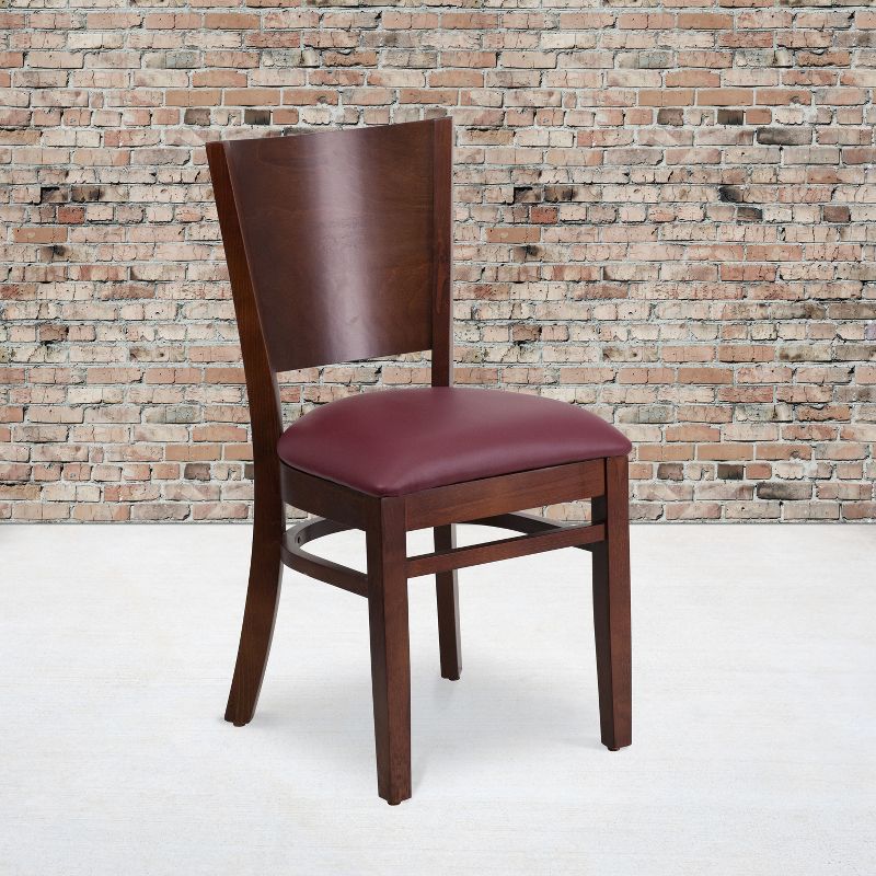 Emma and Oliver 2 Pack Solid Back Wooden Restaurant Chair, 2 of 7
