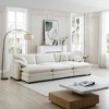 Oversized 115.34" Corduroy Modular Sectional Sofa Bed with Double-Layer Cushions and 3 Ottoman, 6-Piece Free combination Sofa - 3 of 4