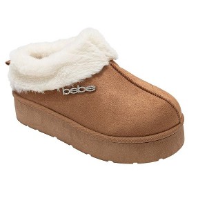 bebe Women’s Boots - Platform Boots with Faux Fur Trim, Cozy Slip-On Women’s Shoes - 1 of 4