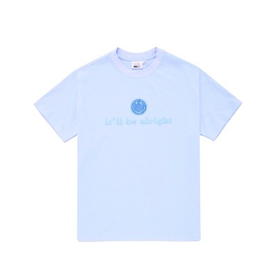Samii Ryan | Smiley It'Ll Be Alright Oversized Tee , Blue , Small , 2