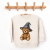 Watercolor Witchy Bear - Kids Youth Sweatshirt and Kids Toddler Sweatshirt - 2 of 2