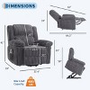 GustoWave Corduroy Manual Recliner Sofa with Pillow Top Arms, Thick Padding, Side Pocket, 400Lbs, Adjustable Recliner for Living Room - 2 of 4