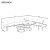 6-Piece Outdoor Sectional Sofa Set with Nesting Coffee Tables & Cushions – Comfortable Patio Furniture for Garden, Porch, and Poolside - 2 of 4