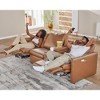 AMERLIFE Power Recliner Sofa with Console, 6 Seats L Shaped Couch with Cup Holder& Charging Socket - 4 of 4