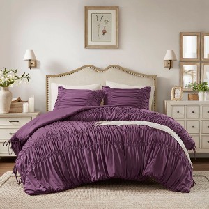 Gulches Twin/Twin XL 2 Piece Microfiber French Country Comforter set,Purple - 1 of 4