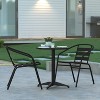 Emma and Oliver 23.5'' Round Aluminum Indoor-Outdoor Table Set with 2 Slat Back Chairs - 2 of 4