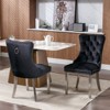 NicBex Modern Tufted Velvet Dining Chairs Set of 2, Comfy Upholstered Kitchen Side Chairs with Chrome Metal Legs & Nailhead Trim - 2 of 4