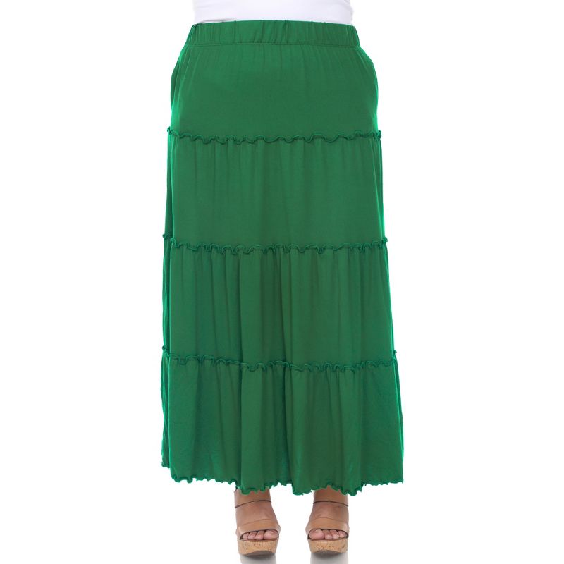 Plus Size Tiered Maxi Skirt, 1 of 5