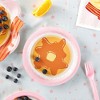 Blue Panda 48 Pack Pink Pancake Paper Plates for Pajama Party, 7" - 2 of 4