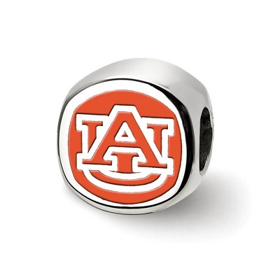 Black Bow Jewelry Sterling Silver Auburn Tigers NCAA Bead Charm