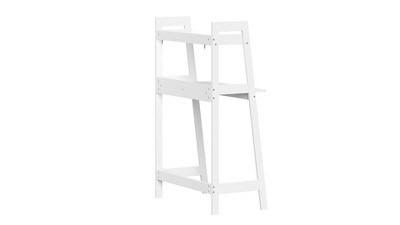 White MDF Kids Writing Desk with Ladder Shelf