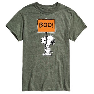 Men's - Peanuts - Snoopy Boo Sign Short Sleeve Graphic T-Shirt - 1 of 4