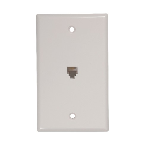 Rca Phone Jack Wall Plate In White : Target