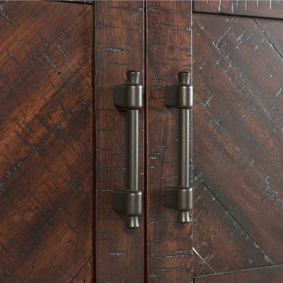 Rustic Walnut Brown 8-Drawer Dresser with Cabinet