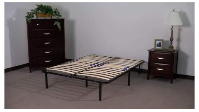 Platform Bed Frame Box Spring Replacement with Adjustable Lumbar Support - Eco Dream, 2 of 7, play video