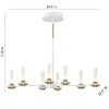 Eurofase Lighting Torcia 16 - Light Chandelier in  White/Brass - 3 of 4