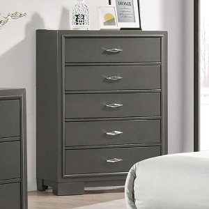 33.88" Solid Wood Contemporary 5-dressers Chest with Acrylic Handles - 1 of 4