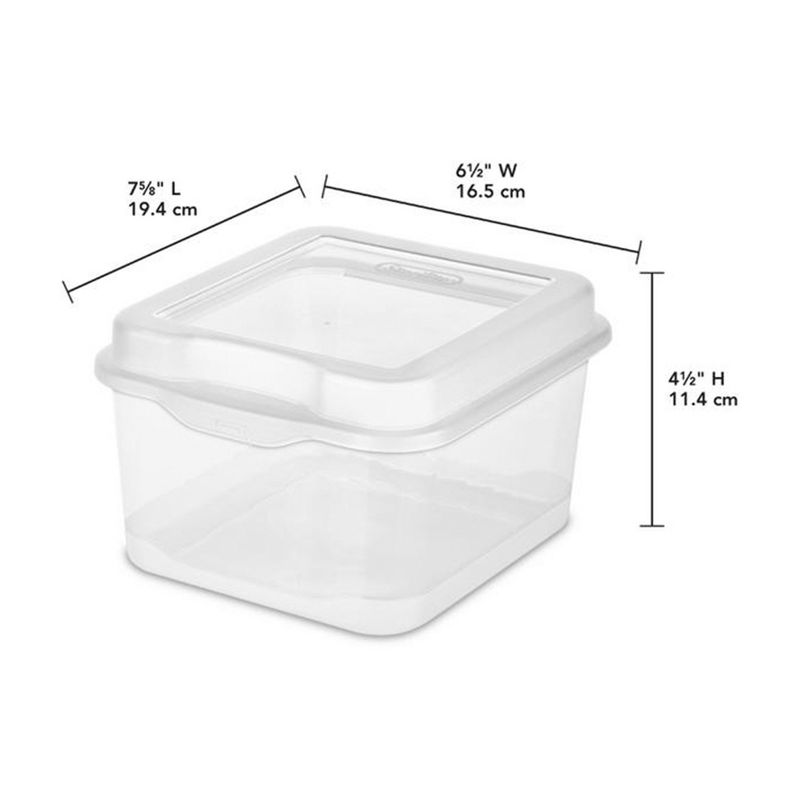 Sterilite Modular Plastic FlipTop Hinged Storage Box Container with Latching Lid for Home, Office, Workspace, and Classroom Organization, 2 of 7
