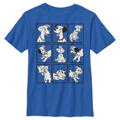 Boy s One Hundred And One Dalmatians Dog Family In Squares T shirt