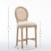 TOAOTBNBO Wood Barstools with Ergonomic Backrest, Kitchen Island Bar Chair Set of 2, Mid-century Bar stool with Comfortable Cushion - 3 of 4