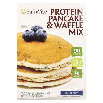 BariWise Protein Pancake & Waffle Mix, Blueberry, 7 Packets, 0.92 oz (26 g) Each