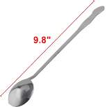 Unique Bargains Stainless Steel Straight Long Handle Tea Latte Coffee Ice Cream Spoons 9.8" x 1.2" Silver Tone 4 Pcs