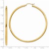 Black Bow Jewelry 2.5mm x 60mm 14k Yellow Gold Classic Round Hoop Earrings - 4 of 4