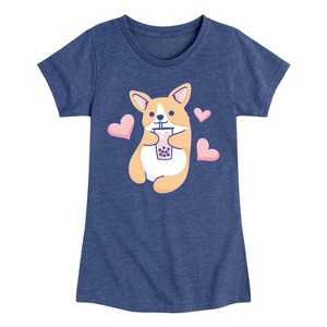 Girls' - Instant Message - Kawaii Fitted Short Sleeve Graphic T-Shirt - 1 of 4