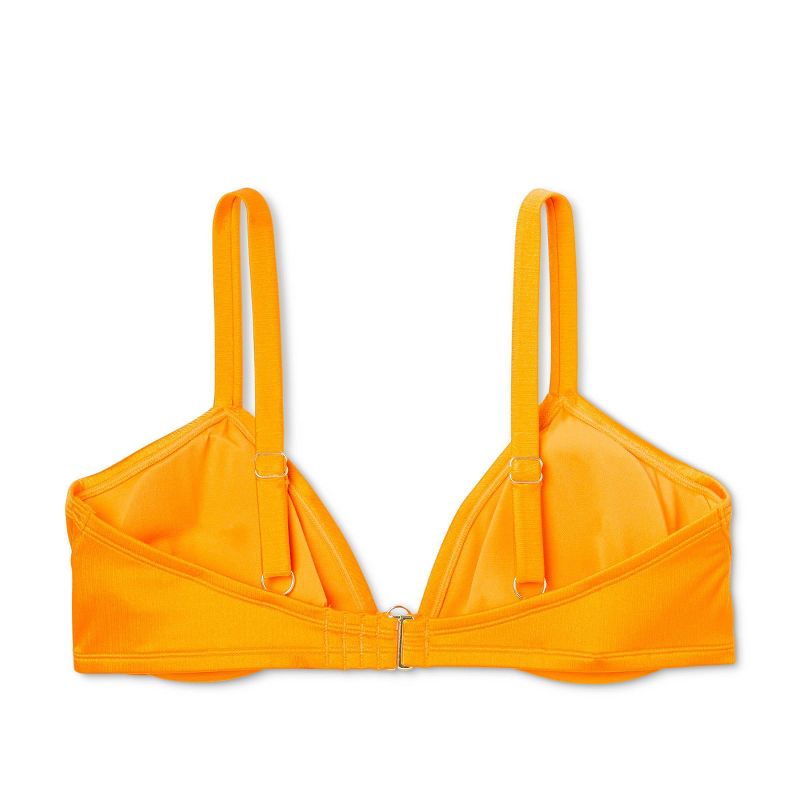 Women's Ribbed Underwire Bikini Top - Wild Fable™ Orange, 6 of 7