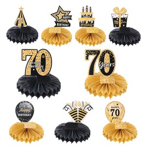 Unique Bargains Birthday Decoration Party Table Centerpiece 9 Pcs 70 Years Old - 1 of 4