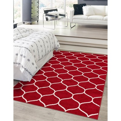 Unique Loom Trellis Frieze Rounded Trellis Indoor Woven Area Rug