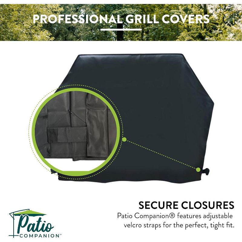 Patio Companion Professional, BBQ Grill Cover, 5 Year Warranty, Heavy-Grade UV Blocking Material, Waterproof and Weather Resistant, Gas Grill, 4 of 8