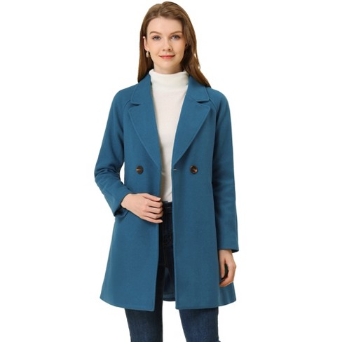 Freja Double Breasted Coat Notched Lapel Elegant Warm Chic
