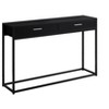 NicBex Narrow Console Table with 2 Large Storage Drawers,Minimalist Entryway Table with Black Metal Handles,Modern Couch Table for Living Room,Black - 2 of 4