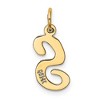 Black Bow Jewelry 14k Yellow Gold, Madison Collection, Medium Script Initial Pendant A-W - 3 of 4