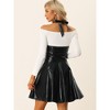 INSPIRE CHIC Women's Metallic Tie Halter Neck High Waist Party A-Line Overalls Dress - 3 of 4