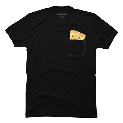 Men's Design By Humans Pizza Snack By radiomode T-Shirt