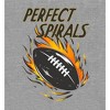 "Perfect Spirals" Flaming Football Adult Long Sleeve Tee - 2 of 2