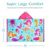 Joyfy Mermaid-Themed Hooded Bath Towels for Kids - 30" x 50" Soft 100% Cotton Beach Towel for Girls Aged 3-10, Beach Pulover, Swim Towel and Bath Wrap - 4 of 4