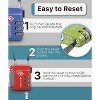 Fosmon 2 Pack Cable TSA Approved Luggage Locks, Open-Alert Combination Padlock for Travel, Combo TSA Lock for Luggage, Suitcase, Backpack - Blue - 4 of 4