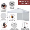 10x10ft Easy Pop-Up Canopy, Commercial Pop-Up Gazebo Tent, Waterproof Outdoor Screen Tent with Mesh Mosquito Netting Side Walls for Parties, Camping - 4 of 4