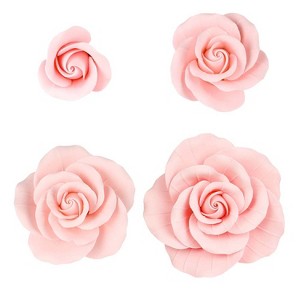 O'Creme Pink Garden Rose Gumpaste Flowers - Set of 8 - 1 of 1