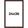 PosterPalooza | Distressed Brown Picture Frame - UV Acrylic, Foam Board Backing, Hanging Hardware - 2 of 4