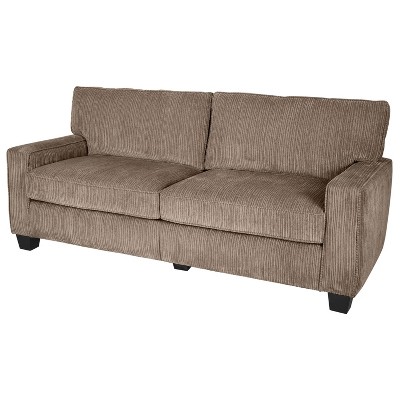 Beige Linen 78" Sofa with Removable Cushions